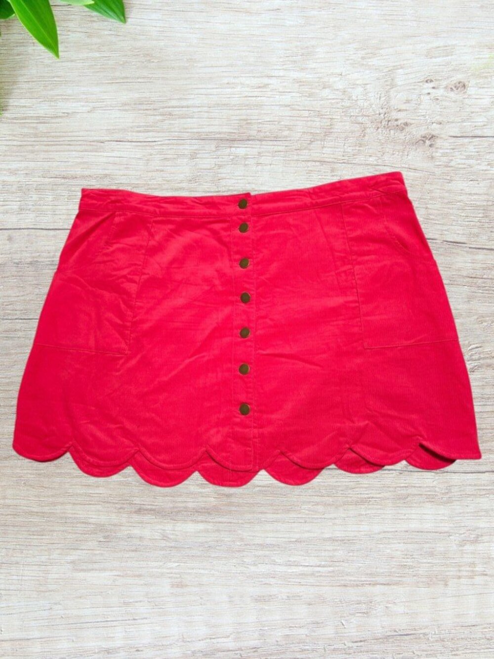 Smak Parlour Hot Pink Corduroy Mini Skirt